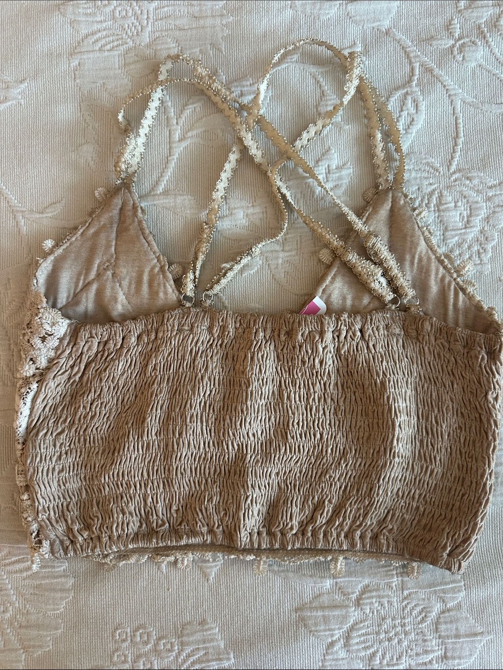 POL Crochet Lace Bralette Top in Beige/Cream NWT - Picture 4 of 4